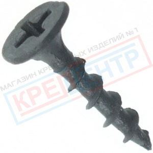 3,5х19 Саморез гипсокартон-дерево черный с редким шагом 3,5х19 Саморез гипсокартон-дерево черный с редким шагом