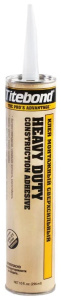 Жидкие гвозди "Titebond Heavy Duty", универсальный сверхсильный (желтый картридж) 296 мл Жидкие гвозди "Titebond Heavy Duty", универсальный сверхсильный (желтый картридж) 296 мл