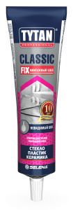 Клей монтажный TYTAN Classic Fix прозрачный туба 100 мл Клей монтажный TYTAN Classic Fix прозрачный туба 100 мл